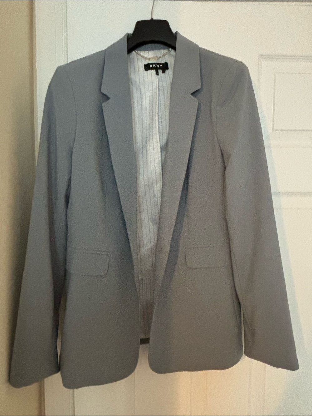 DKNY Light Blue Gray Women's Blazer Jacket Size 10